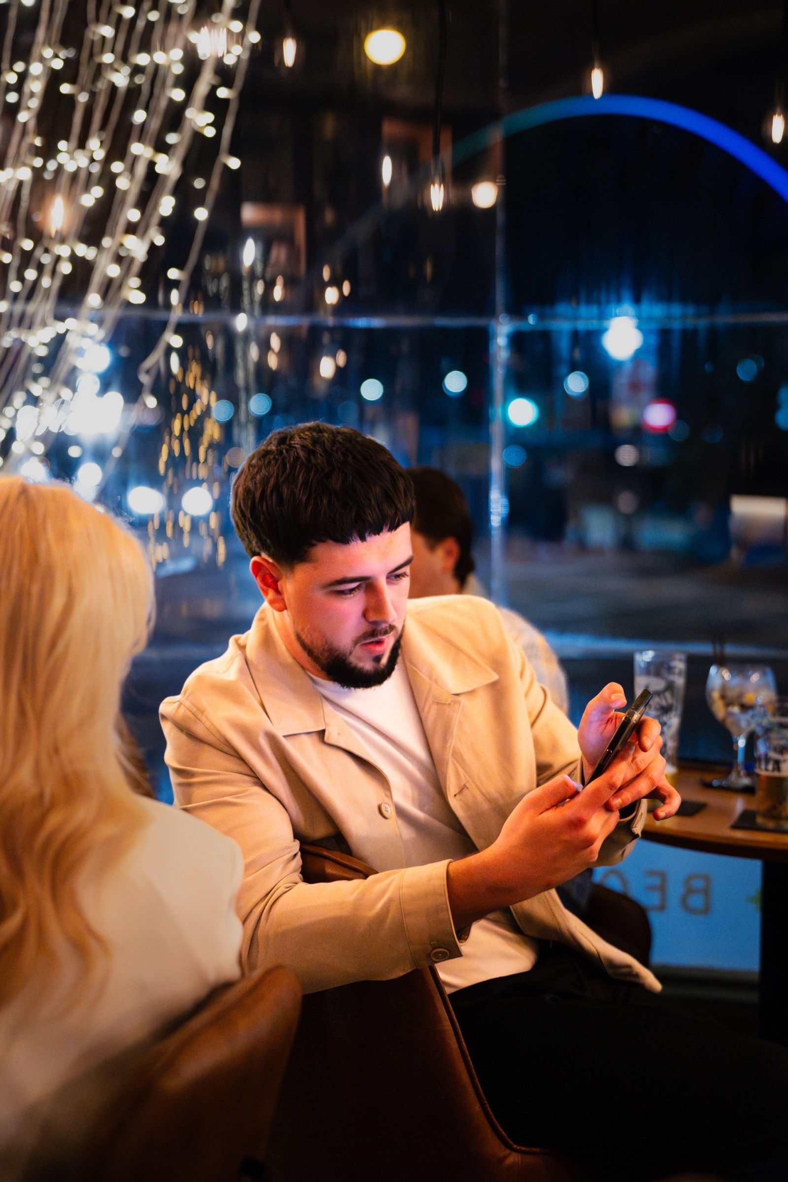 Corporate video production interview setup in Newcastle