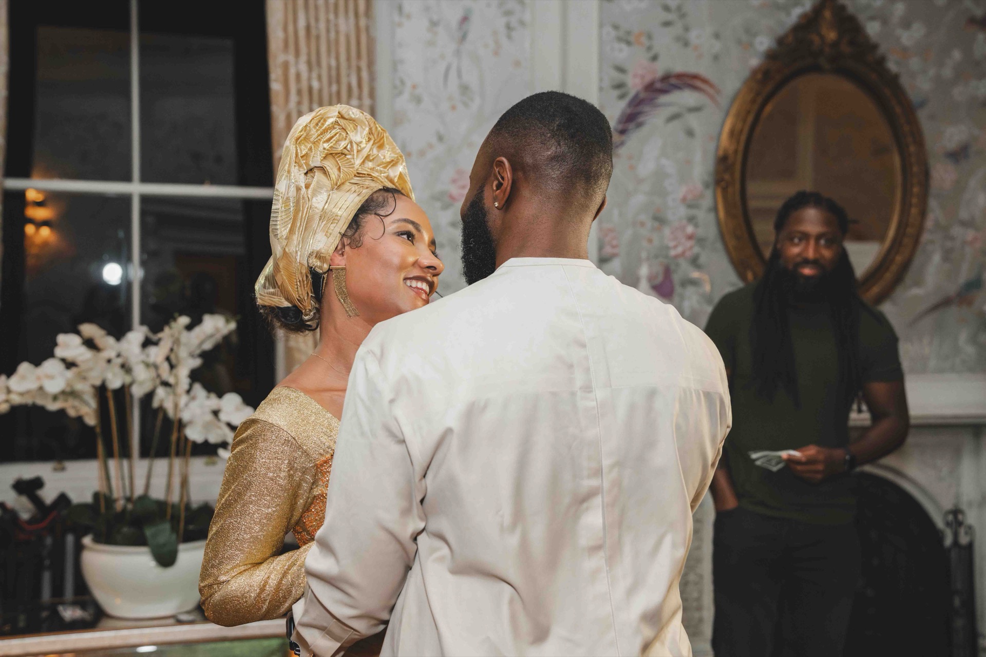 Jas and Greg joyful celebration at their wedding reception