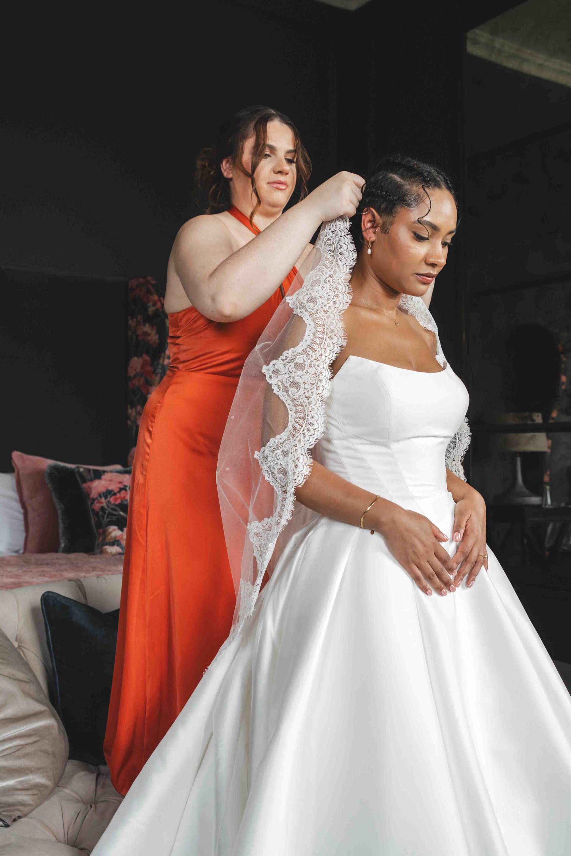 Bride getting ready — natural light bridal preparation photography