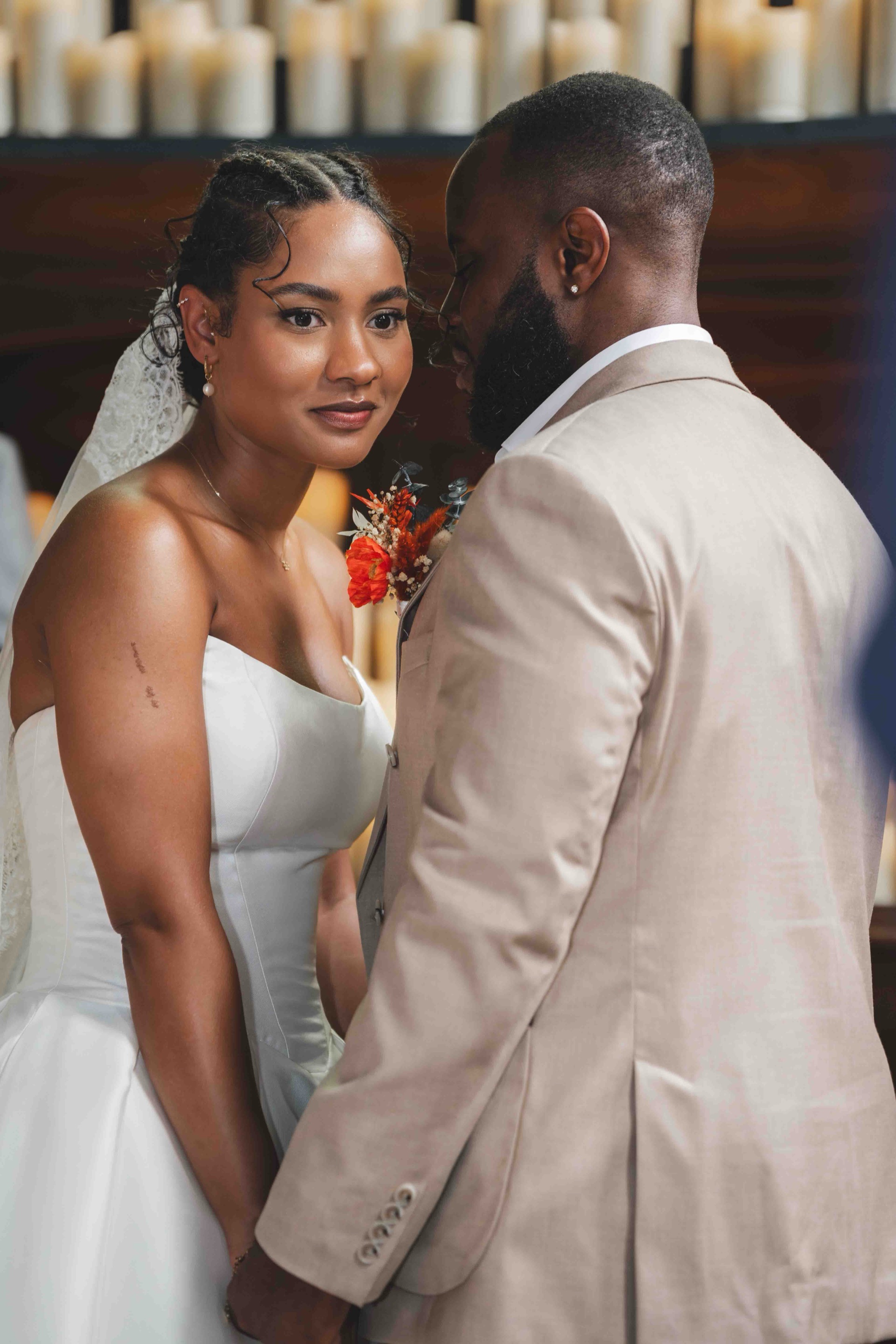 Emotional ceremony reaction — documentary wedding photography