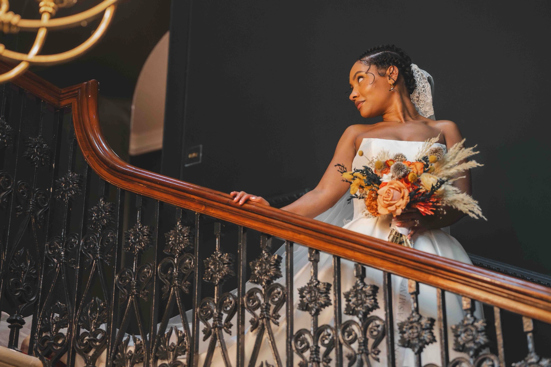 Wedding reception dancing — atmospheric evening photography