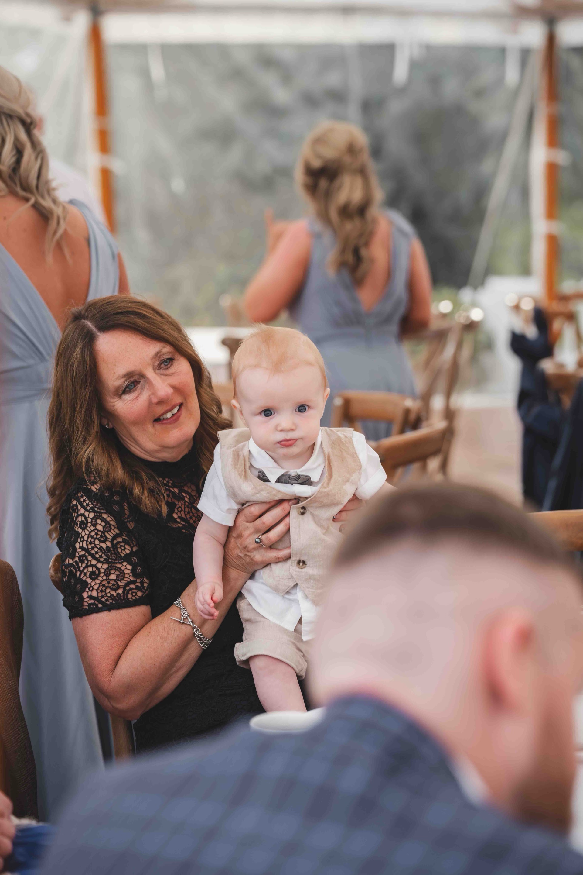 Evening reception dancing — barn wedding in Northumberland